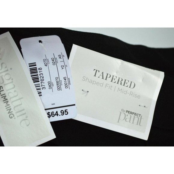 Christopher & Banks Signature Slimming Tapered Pant 24W P Black Shaped Fit Mid - Picture 5 of 5